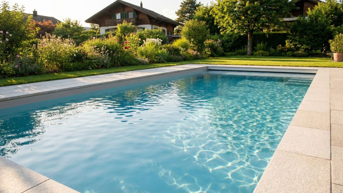 Piscine en PVC armé, rénovée.
