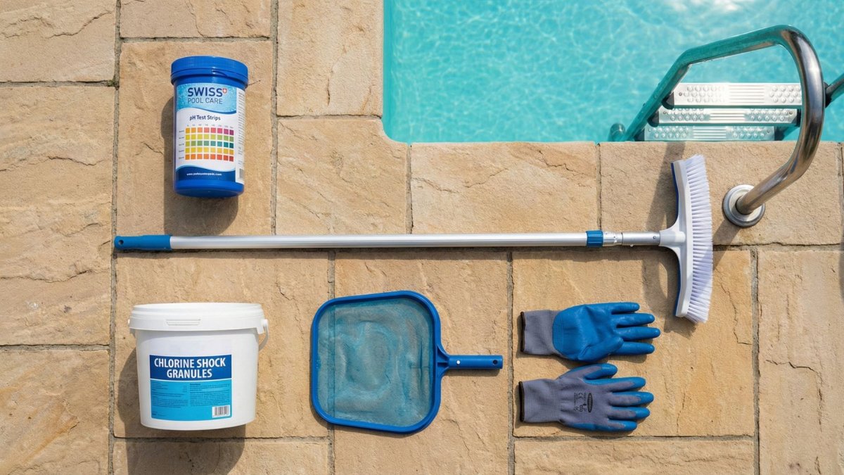 Produits pour le traitement de l'eau verte.